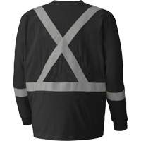 340SFA Chemise de s&eacute;curit&eacute; &agrave; manches longues ignifuge, Petit, Noir - Pioneer V2580470-S