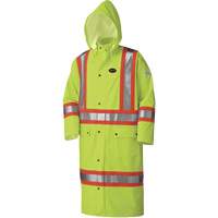 5897 Flame Resistant Waterproof Long Coat, 3X-Large, High Visibility Lime-Yellow - Pioneer V3520360-3XL