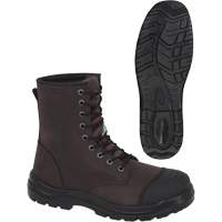 1028 Bottes de travail 8" marron, Cuir, Embout Acier, Taille 9 - Pioneer V4610330-9