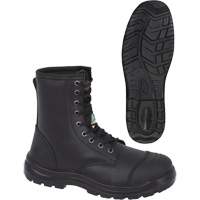 1027 Bottes de travail 8" noires, Cuir, Embout Acier, Taille 9-1/2 - Pioneer V4610370-9.5