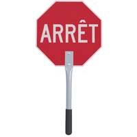 Panneau darr&ecirc;t/ralentissement de circulation – français, Coroplastique - Pioneer V6020841