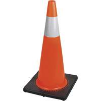 183N C&ocirc;ne de s&eacute;curit&eacute; flexible de premi&egrave;re qualit&eacute;, 28", Orange, Bande(s) r&eacute;fl&eacute;chissante(s) 4" - Pioneer V6200850-O/S