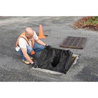 Square Ultra-Drain Guard&reg; Catch Basin Insert with Overflow Port, Oil & Sediment, 16" - 28" L x 20" - 36" W - Ultratech 8935