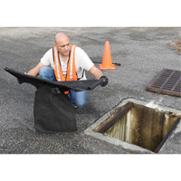 Square Ultra-Drain Guard&reg; Catch Basin Insert with Overflow Port, Oil & Sediment, 16" - 28" L x 20" - 36" W - Ultratech 8935