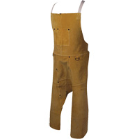 Tablier Caiman Boarhide, Salopette &agrave; jambes fendues, 42" lo, Brun - PIP Global Safety GP3242