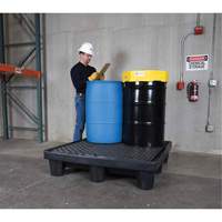 Spill Pallet P4 Economy Model, 66 US gal. Spill Capacity, 53" x 53" x 11.75" - Ultratech 1113