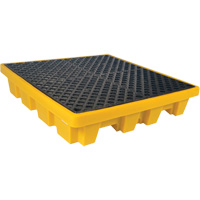 4-Drum Nestable Ultra-Spill Pallet&reg;, 66 US gal. Spill Capacity, 51" x 51" x 10" - Ultratech 1231