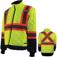 Manteau pour installations frigorifiques, Polyester, Orange haute visibilit&eacute;, T-Grand - Barry & Boulerice 116505YLXL