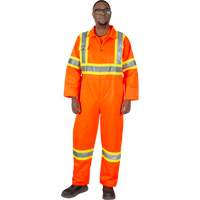 Unlined Safety Coveralls, Medium, High Visibility Orange - Zenith Safety Products 