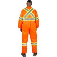 Unlined Safety Coveralls, Medium, High Visibility Orange - Zenith Safety Products 