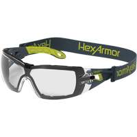 Lunettes de s&eacute;curit&eacute; MX200G TruShieldS Wraparound, Lentille Transparent, Antibu&eacute;e/Anti-&eacute;gratignures, ANSI Z87+/R&eacute;pond ou surpasse la norme CSA Z94.3 - Hexarmor 11-12001-04