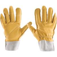 Gants tout cuir, 7/Petit, Paume en Cuir fleur, Poignet &eacute;lastique - Impacto 61520050020