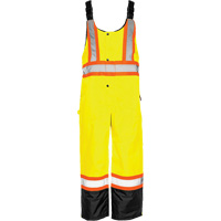 TO1 Winter Traffic Overalls, Polyester, Small, Black/High Visibility Lime-Yellow - WASIP LTD. TO1YBS