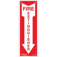 Enseigne Fire Extinguisher, 12" x 4", Aluminium, Anglais avec pictogramme - Produits de sécurité Zenith 