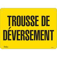 Enseigne  Trousse de d&eacute;versement , 10" x 14", Plastique, Français - Produits de sécurité Zenith 