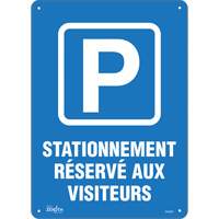 Enseigne  Stationnement r&eacute;serv&eacute; aux visiteurs , 10" x 14", Plastique, Français avec pictogramme - Produits de sécurité Zenith 