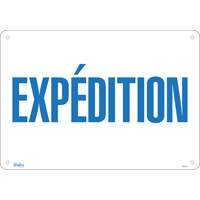 Enseigne  Exp&eacute;dition , 14" x 20", Aluminium, Français - Produits de sécurité Zenith 