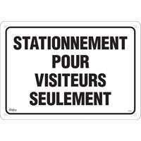 Enseigne  Stationnement pour visiteurs , 14" x 20", Aluminium, Français - Produits de sécurité Zenith 