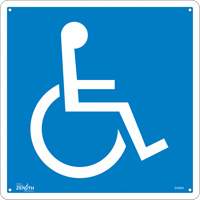 Enseigne de s&eacute;curit&eacute; conforme &agrave; la CSA - Handicap, 12" x 12", Aluminium, Pictogramme - Produits de sécurité Zenith 