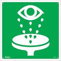 Enseigne de s&eacute;curit&eacute; conforme &agrave; la CSA - Eye Wash, 12" x 12", Aluminium, Pictogramme - Produits de sécurité Zenith 