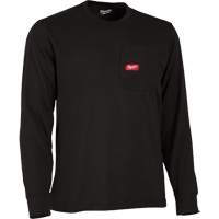 Gridiron Long-Sleeved Pocket-T-Shirt, Men's, Medium, Black - Milwaukee 606B-M