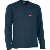 Gridiron Long-Sleeved Pocket-T-Shirt, Men's, X-Large, Blue - Milwaukee 606BL-XL