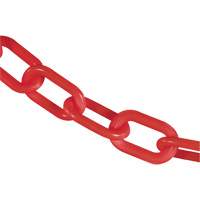 Heavy-Duty Plastic Safety Chain, Red, 2" Link, 100' Length - Mr. Chain 51005-100