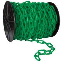 Heavy-Duty Plastic Safety Chain, Yellow, 2" Link, 100' Length - Mr. Chain 51102