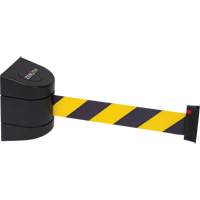 Barri&egrave;re murale magn&eacute;tique avec bande magn&eacute;tique, Plastique, Fixation magn&eacute;tique, 15', Ruban Noir et jaune - Produits de sécurité Zenith 
