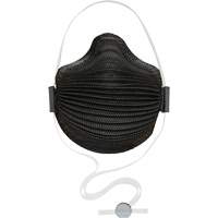 AirWave M Series Black Disposable Masks with SmartStrap&reg; & Nose Flange, N95, NIOSH Certified, Medium/Large - Moldex M4600V