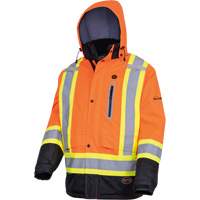 5407 Waterproof Insulated Heated Safety Jacket, Men's, 4X-Large, High-Visibility Orange - Pioneer V1210150-4XL