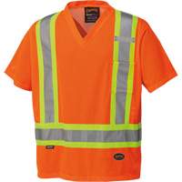 5994 T-shirt de s&eacute;curit&eacute; en maille, Polyester, 5T-Grand, Orange haute visibilit&eacute; - Pioneer V1050350-5XL