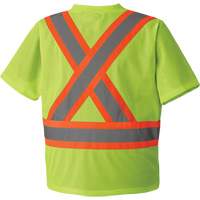 5993P T-shirt de s&eacute;curit&eacute; en maille, Polyester, Petit, Jaune lime haute visibilit&eacute; - Pioneer V1050460-S