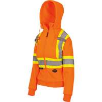 6924W Women's Fleece Hoodie with Zipper, Polyester, 4X-Large, High Visibility Orange - Pioneer V1060850-4XL