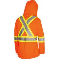 5626W The Rock Women's 300D  Quilted Safety Parka, Polyester/Polyurethane, High Visibility Orange, 3X-Large - Pioneer V1081550-3XL