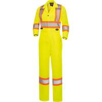 5999AW Women's High-Visibility Traffic Safety Coveralls, X-Large, High Visibility Lime-Yellow - Pioneer V1071161-XL