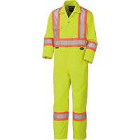 5512T High-Visibility Coveralls, 58 (Tall), High Visibility Lime-Yellow - Pioneer V202056T-58