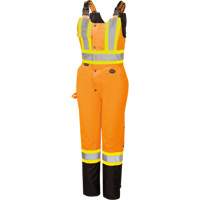 5040BBW Combinaison de s&eacute;curit&eacute; imperm&eacute;able haute visibilit&eacute; pour femmes, Polyester, T-petit, Noir/Orange haute visibilit&eacute; - Pioneer V1121651-XS
