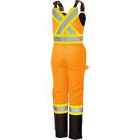 5040BBW Combinaison de s&eacute;curit&eacute; imperm&eacute;able haute visibilit&eacute; pour femmes, Polyester, T-petit, Noir/Orange haute visibilit&eacute; - Pioneer V1121651-XS