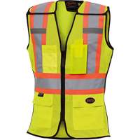 489 Veste de s&eacute;curit&eacute; d&eacute;tachable haute visibilit&eacute;, Jaune lime haute visibilit&eacute;, T-petit, Polyester - Pioneer V1023660-XS
