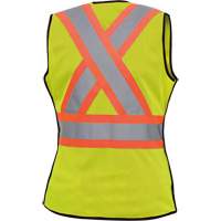 489 Veste de s&eacute;curit&eacute; d&eacute;tachable haute visibilit&eacute;, Jaune lime haute visibilit&eacute;, T-petit, Polyester - Pioneer V1023660-XS