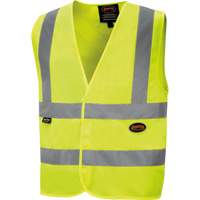 6886 Veste de s&eacute;curit&eacute; haute visibilit&eacute; en tricot chaîne, Jaune lime haute visibilit&eacute;, Petit, Polyester - Pioneer V1031060-S