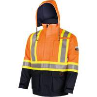 4484 Defender&reg; FR/Arc/Antistatic Trilaminate Safety Jacket, Large, Black/High Visibility Orange, 11 cal/cm² - Pioneer V2590150-L