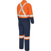 7702BBT Combine de s&eacute;curit&eacute; deux tons FR-Tech, Taille 40 (grand taille), Bleu marin/Orange, 10 cal/cm² - Pioneer V254135T-40