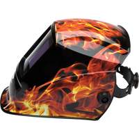 Leadhead&reg; Auto Darkening Welding Helmet, 3.8" L x 3.4" W View Area, 9 - 13 Shade Range - Pyramex WHAM3030FL