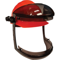 Facetec with Cap Attachment for Slotted Hard Hats, Ratchet Suspension - Dentec 12F483CAPO