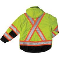 Ripstop 4-in-1 Safety Jacket, Polyester, High Visibility Lime-Yellow, X-Large - Tough Duck S18711-FLGR-XL