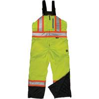 Salopette de s&eacute;curit&eacute; isolante en tissu ind&eacute;chirable, Polyester, T-petit, Jaune lime haute visibilit&eacute; - Tough Duck S87611-FLGR-XS