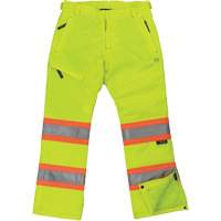 Womens Insulated Flex Safety Pant, Polyester, X-Small, High Visibility Lime-Yellow - Tough Duck SP071-FLGR-XS