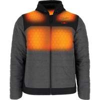 M12 Heated Quietshell Jacket with Battery, Men's, 2X-Large, Grey - Milwaukee M102G-212X